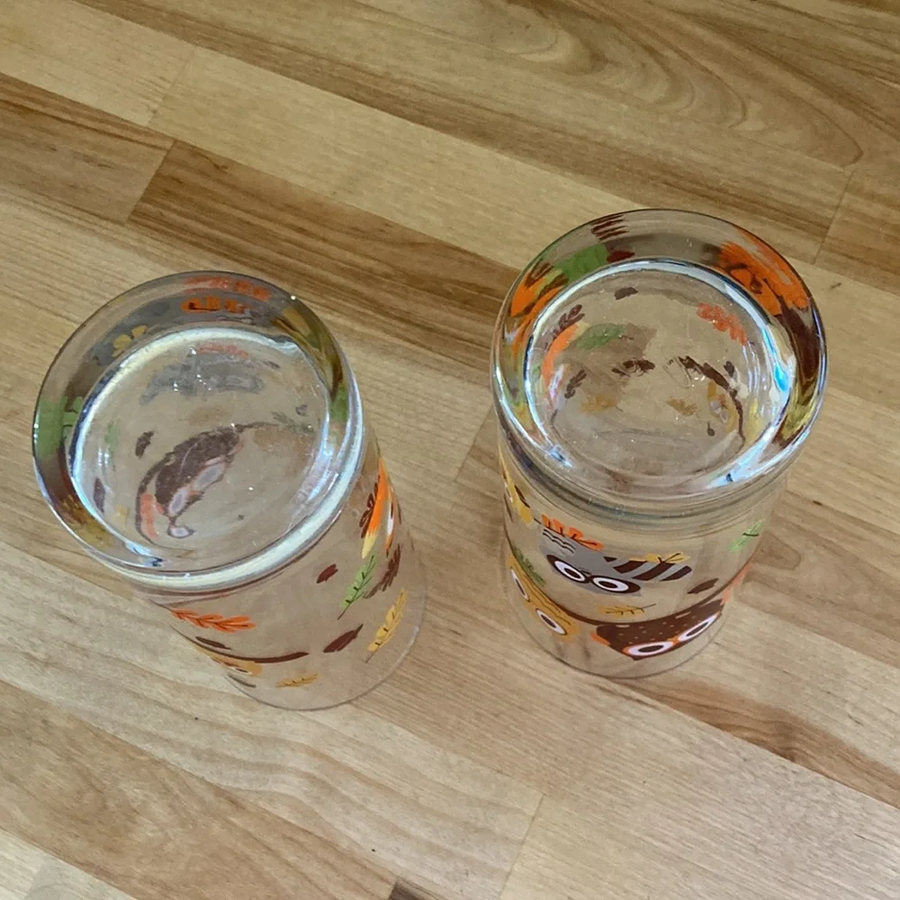 Vintage Owl and Forest Friends Drinking Glass 1 left for sale. Not set. - Picture 2 of 3